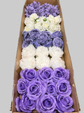 60/70 PCS Artificial Flower Heads (ZS6), Mixed Colors for Wedding & DIY Decor