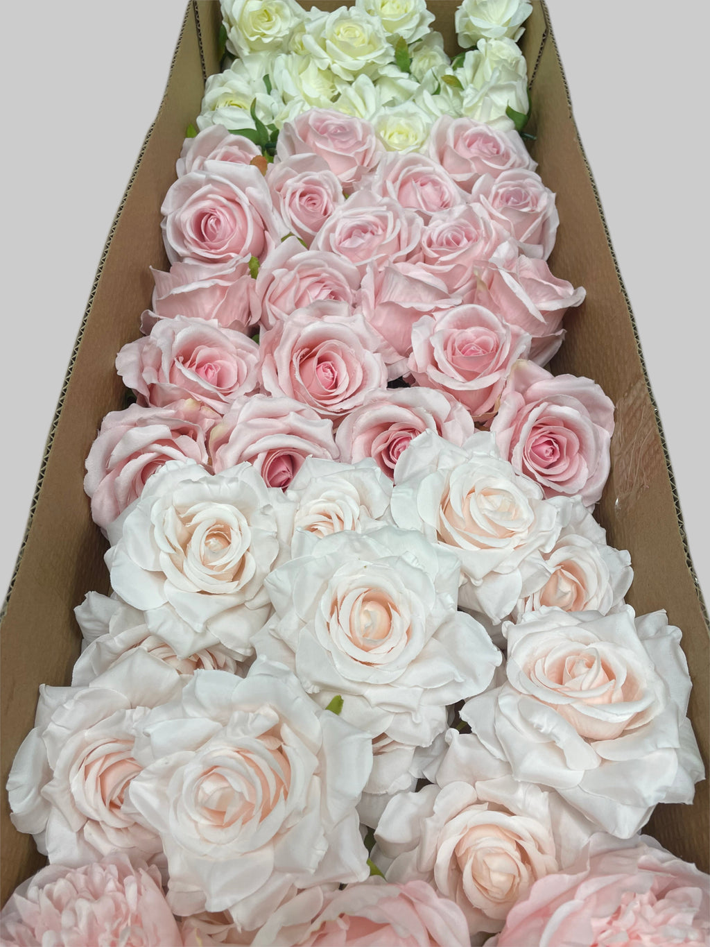 60/70 PCS Artificial Flower Heads(CS3) – Mixed Colors for Wedding & DIY Decor