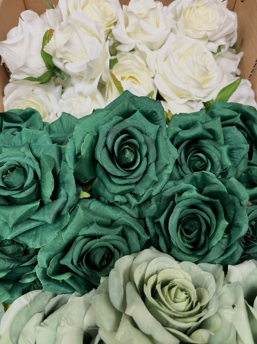 60/70 PCS Artificial Flower Heads (LU2), Mixed Colors for Wedding & DIY Decor