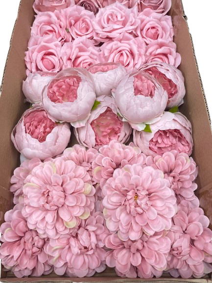 50/60 PCS Artificial Flower Heads (ES4), Mixed Colors for  Weddings, DIY Floral Decor & Centerpieces