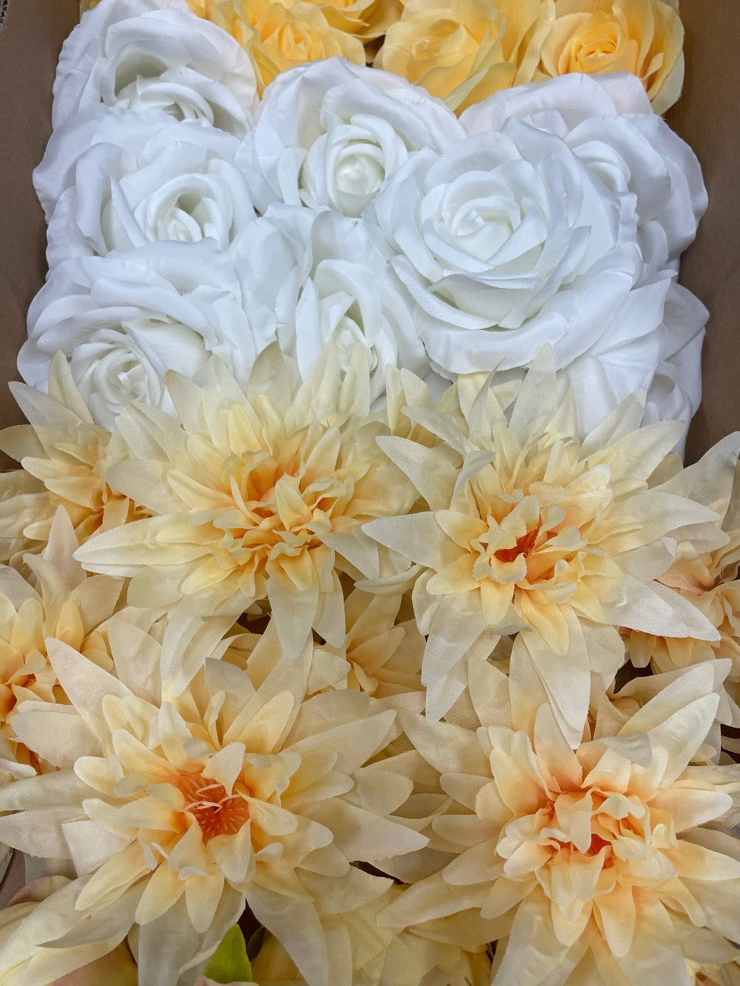 60/70 PCS Artificial Flower Heads (YS2), Mixed Colors for Wedding & DIY Decor