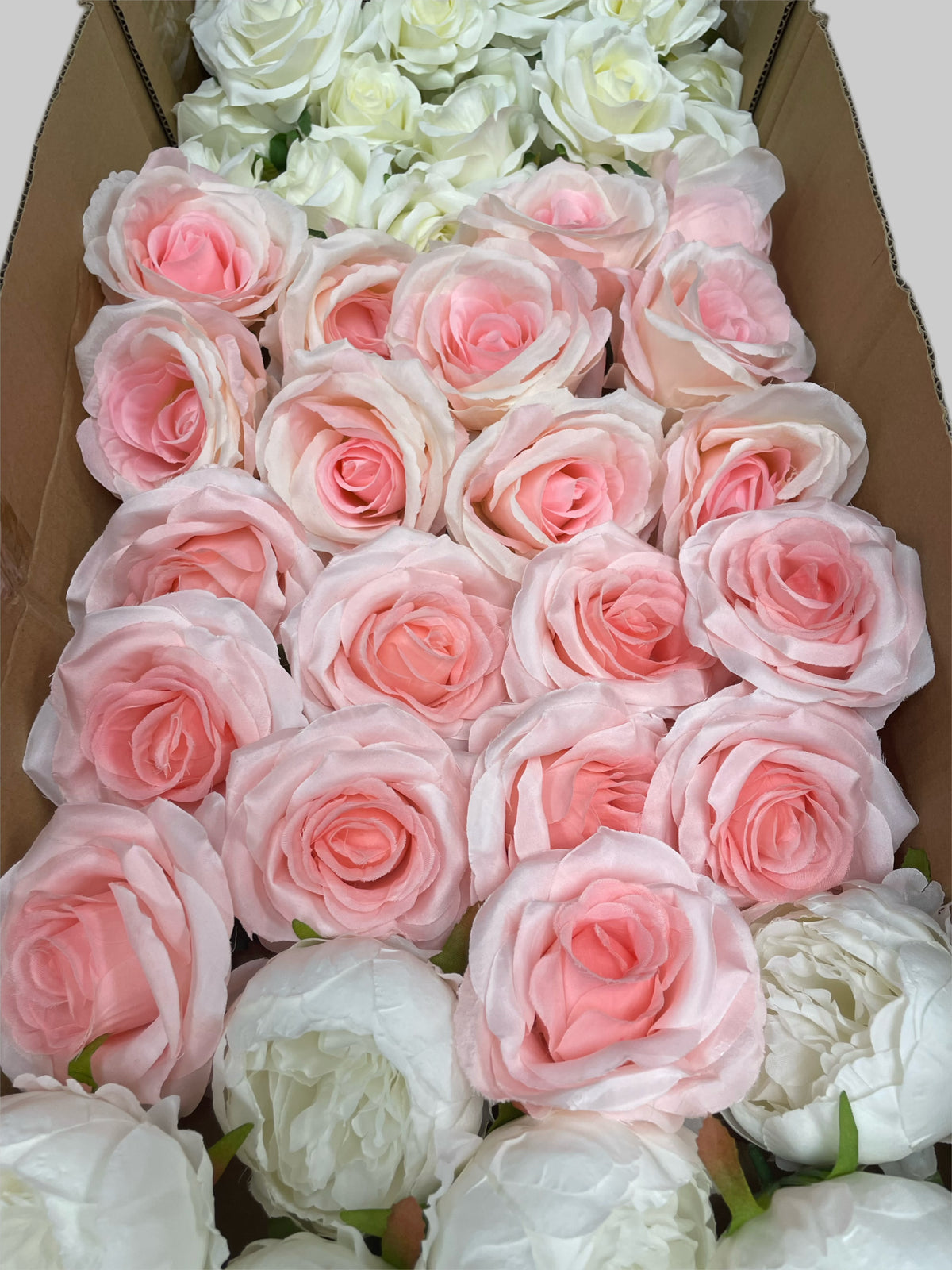 50/60 PCS Artificial Flower Heads, Mixed Colors for Wedding & DIY Decor (PS1)