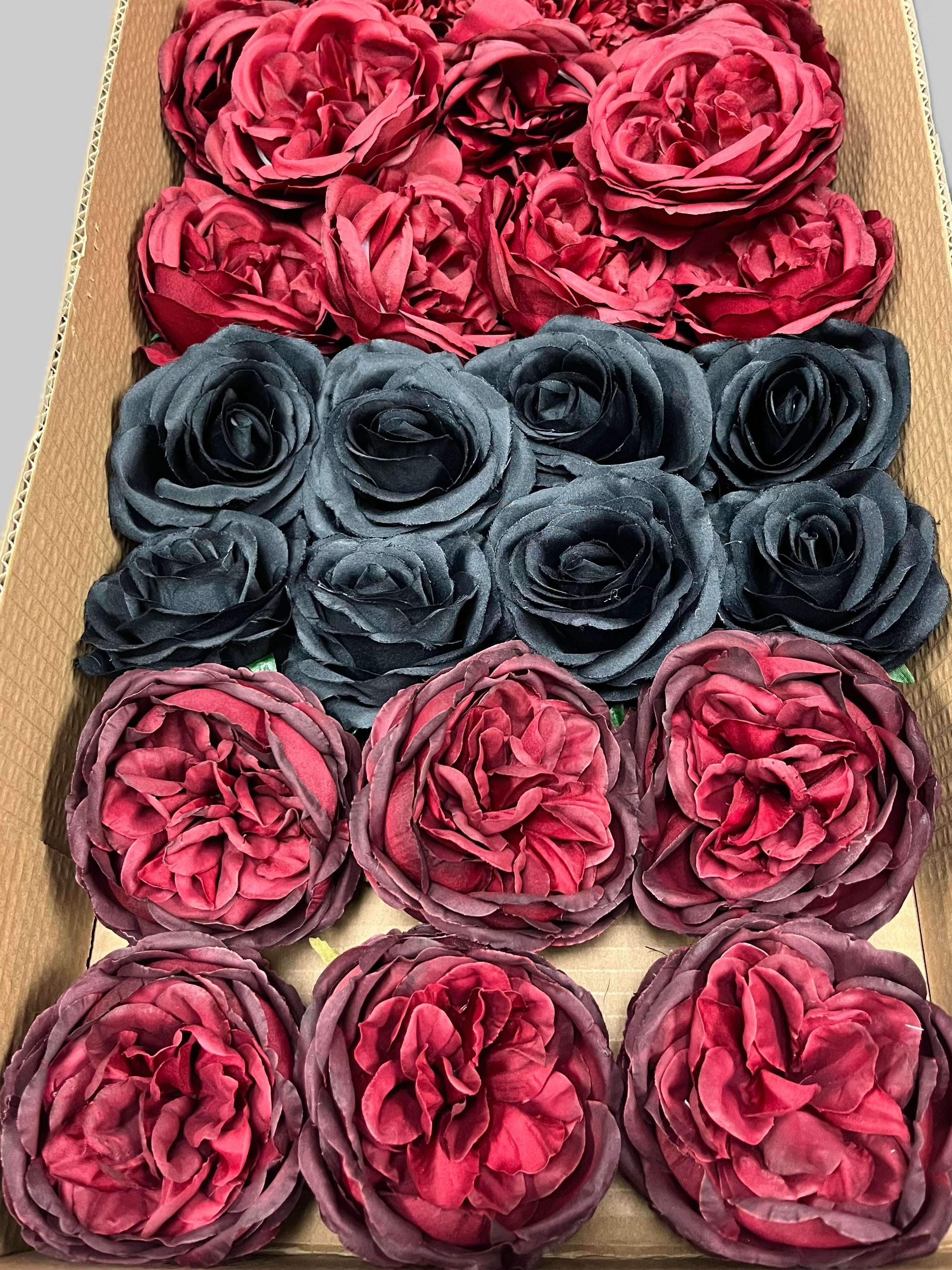 50/60 PCS Artificial Flower Heads (BH1), Mixed Colors for Wedding & DIY Decor