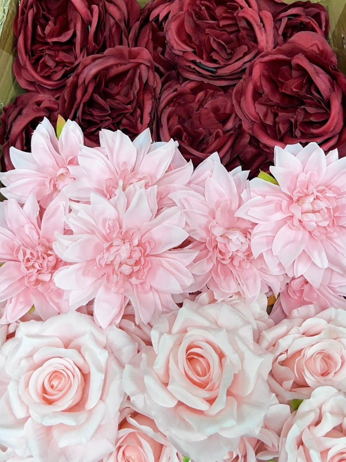 60/70 PCS Artificial Flower Heads (BP1), Mixed Colors for Wedding & DIY Decor