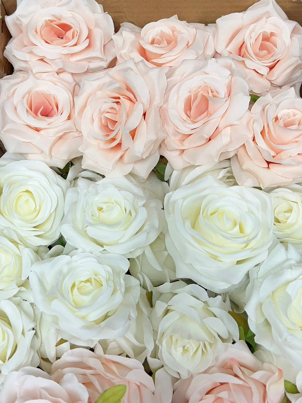 60/70 PCS Artificial Flower Heads (HS8), Mixed Colors for Wedding & DIY Decor