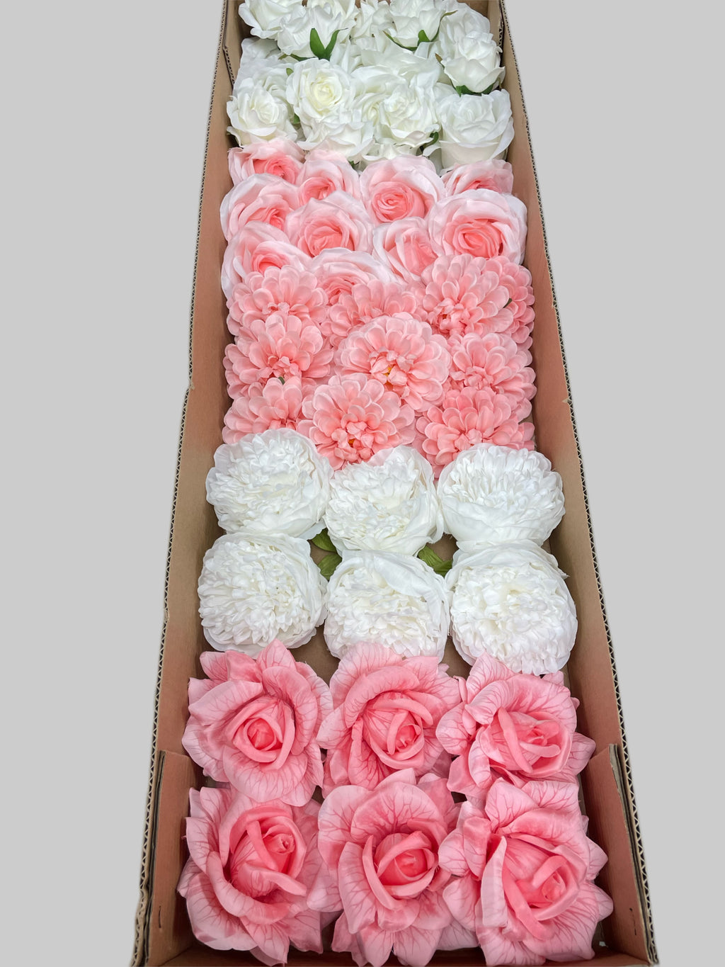 60/70 PCS Artificial Flower Heads (PS2), Mixed Colors for Wedding & DIY Decor