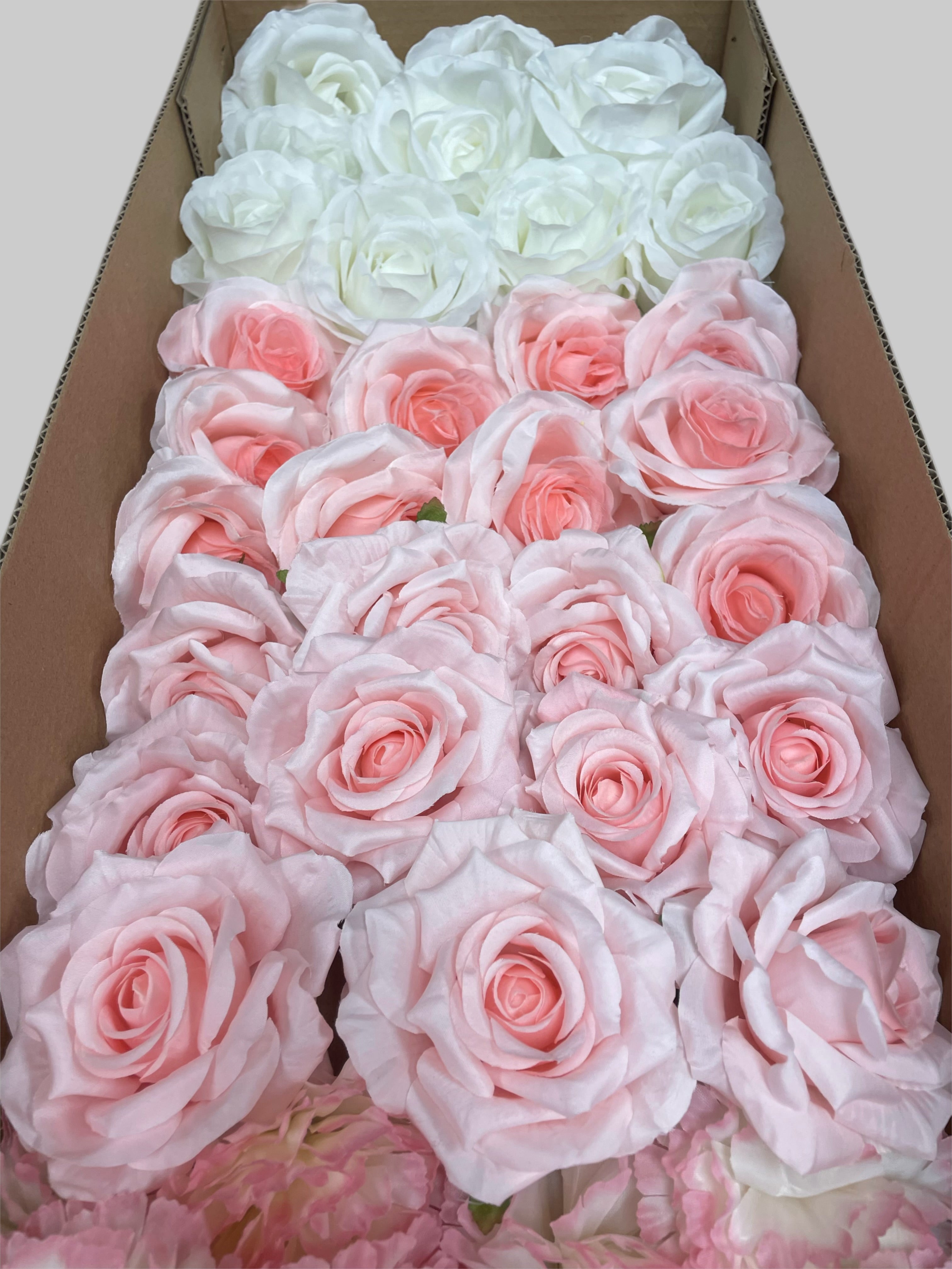 60/70 PCS Artificial Flower Heads (CS4B), Mixed Colors for Wedding & DIY Decor