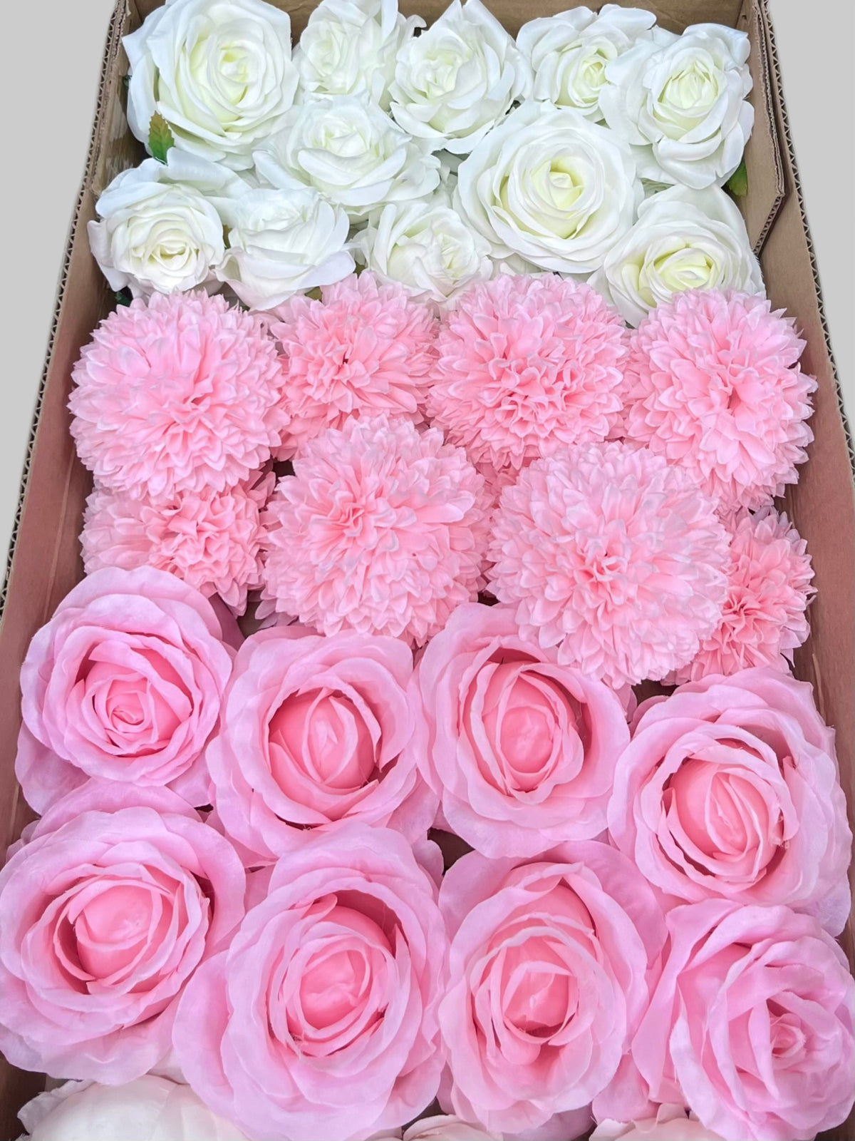 50/60 PCS Artificial Flower Heads (HS6), Mixed Colors for Wedding & DIY Decor