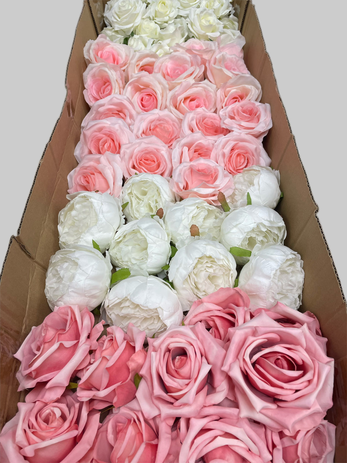 50/60 PCS Artificial Flower Heads, Mixed Colors for Wedding & DIY Decor (PS1)