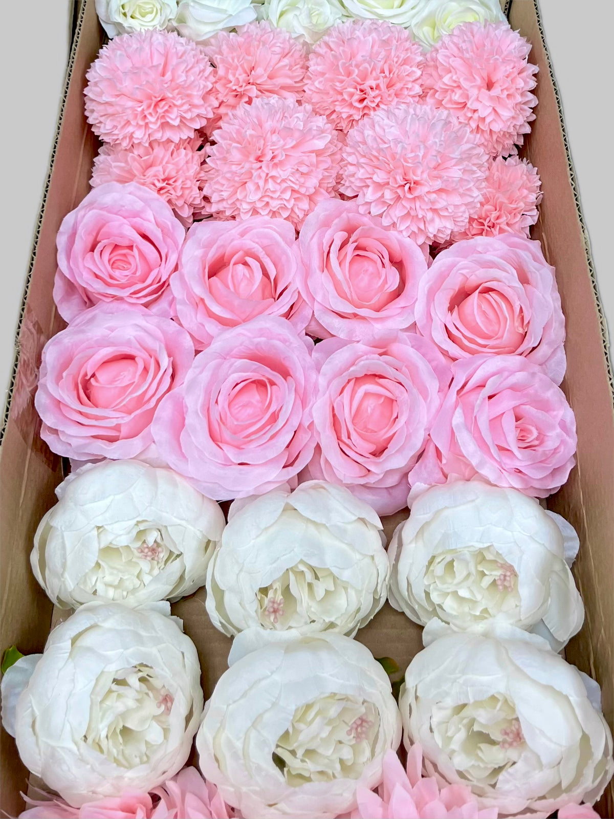 50/60 PCS Artificial Flower Heads (HS6), Mixed Colors for Wedding & DIY Decor