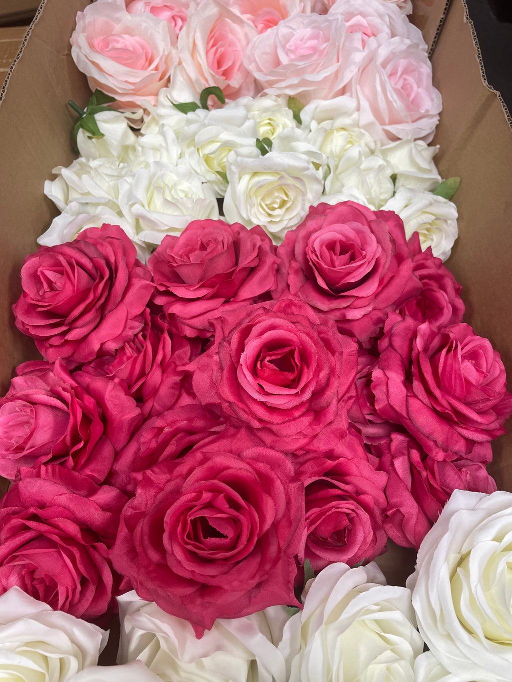60/70 PCS Artificial Flower Heads (AS5), Mixed Colors for Wedding & DIY Decor