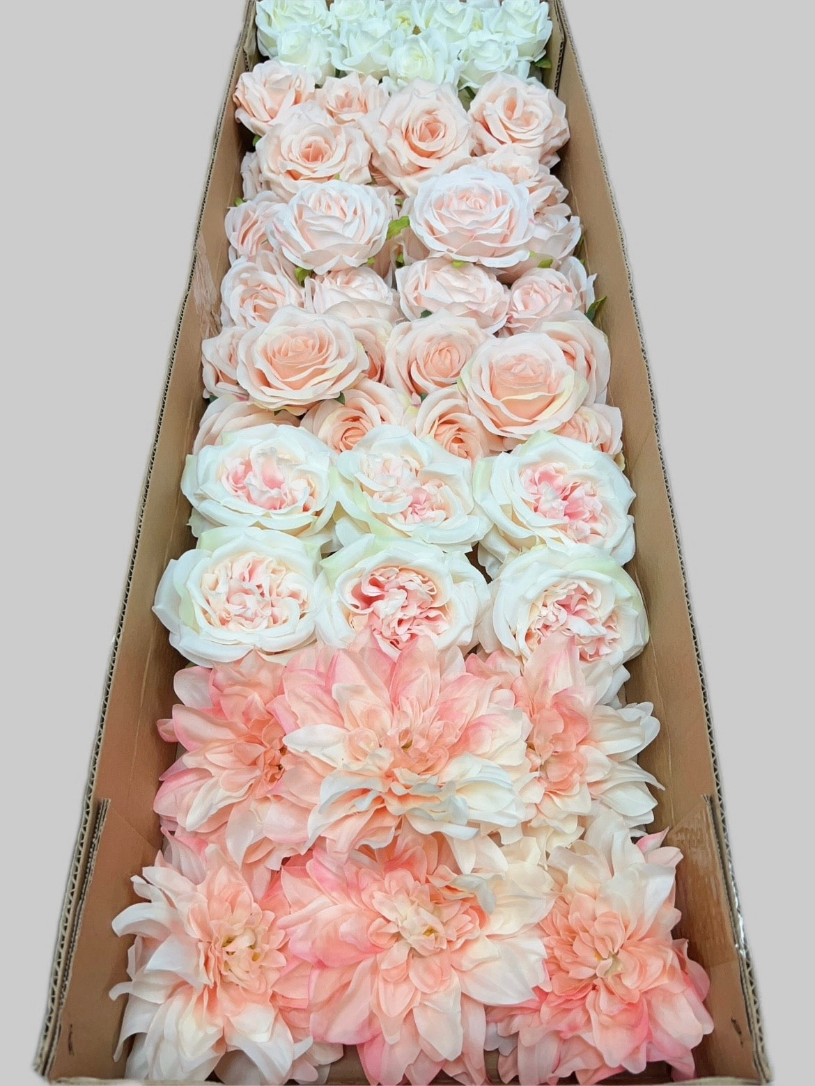 60/70 PCS Artificial Flower Heads (HS10AF), Mixed Colors for Wedding & DIY Decor