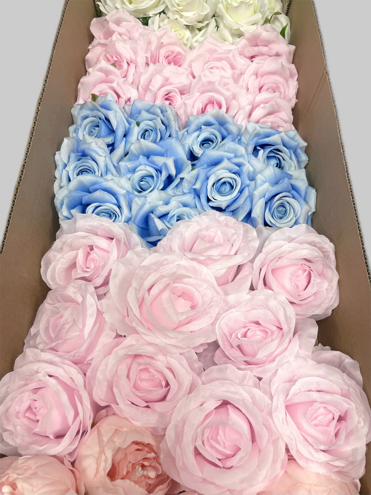 50/60 PCS Artificial Flower Heads(BS1AC) – Mixed Colors for Wedding & DIY Decor