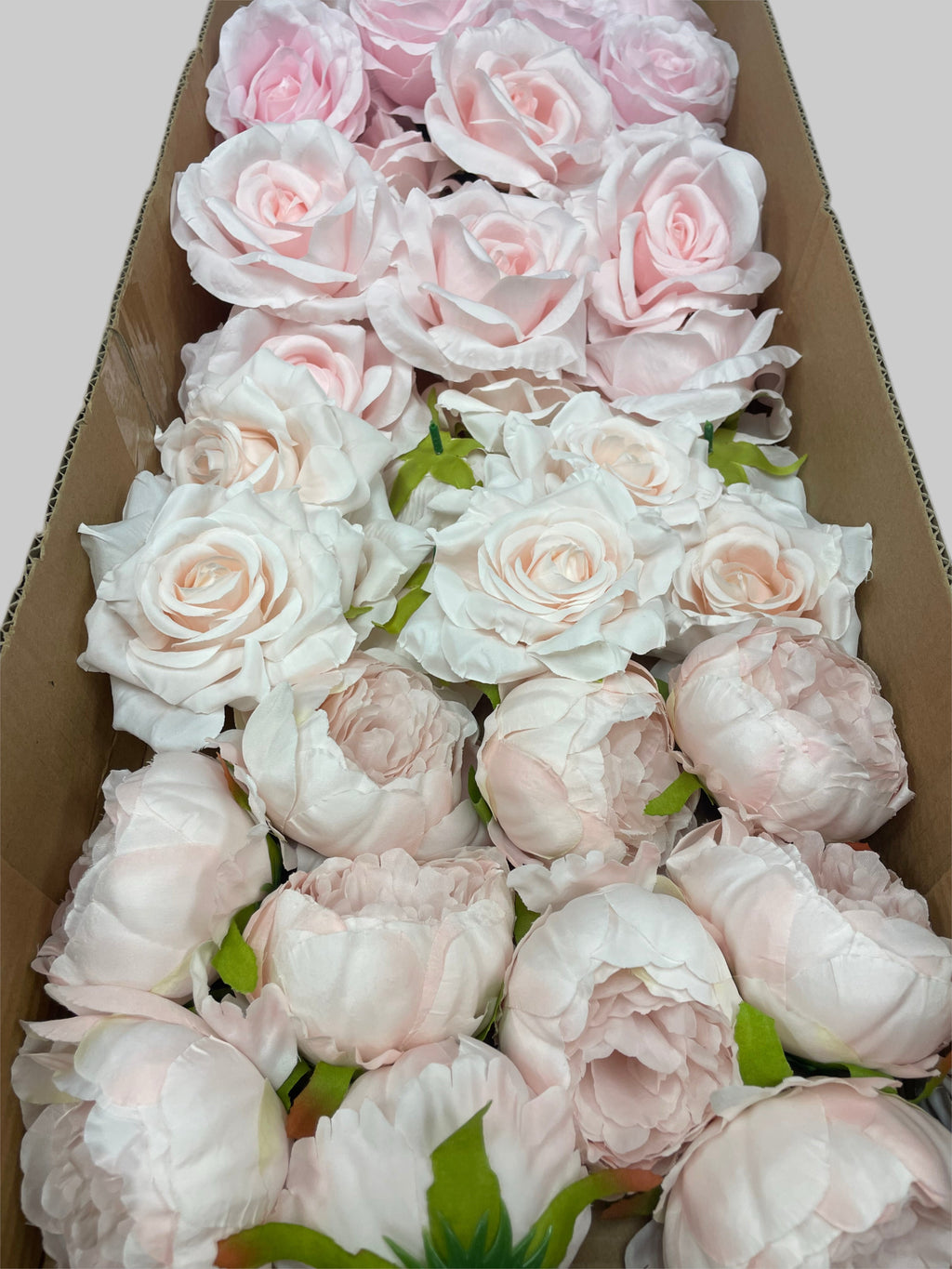60/70 PCS Artificial Flower Heads (HS3AE), Mixed Colors for Wedding & DIY Decor