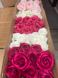60/70 PCS Artificial Flower Heads (AS5), Mixed Colors for Wedding & DIY Decor