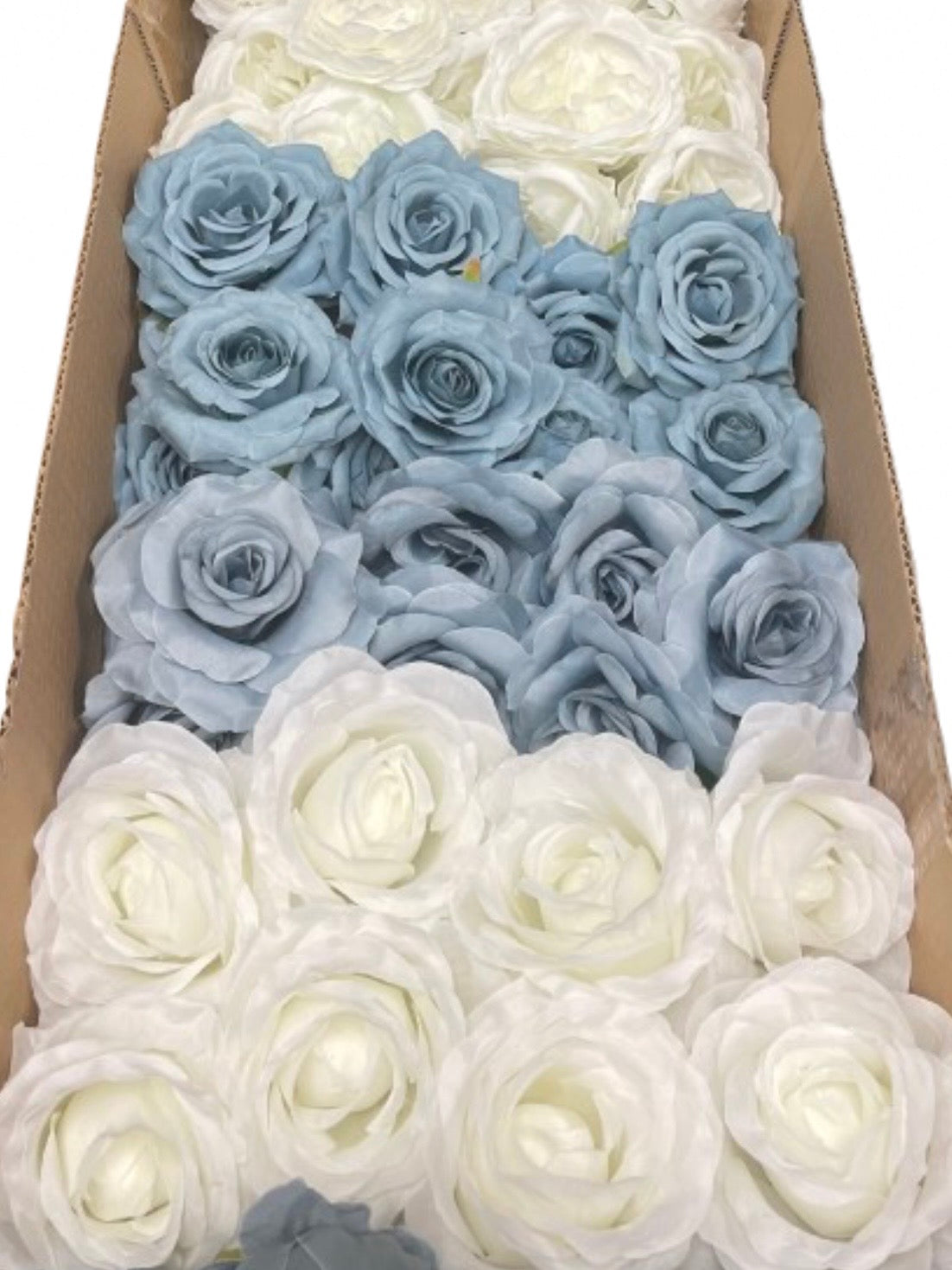 50/60 PCS Artificial Flower Heads (DS1AC), Mixed Colors for Wedding & DIY Decor