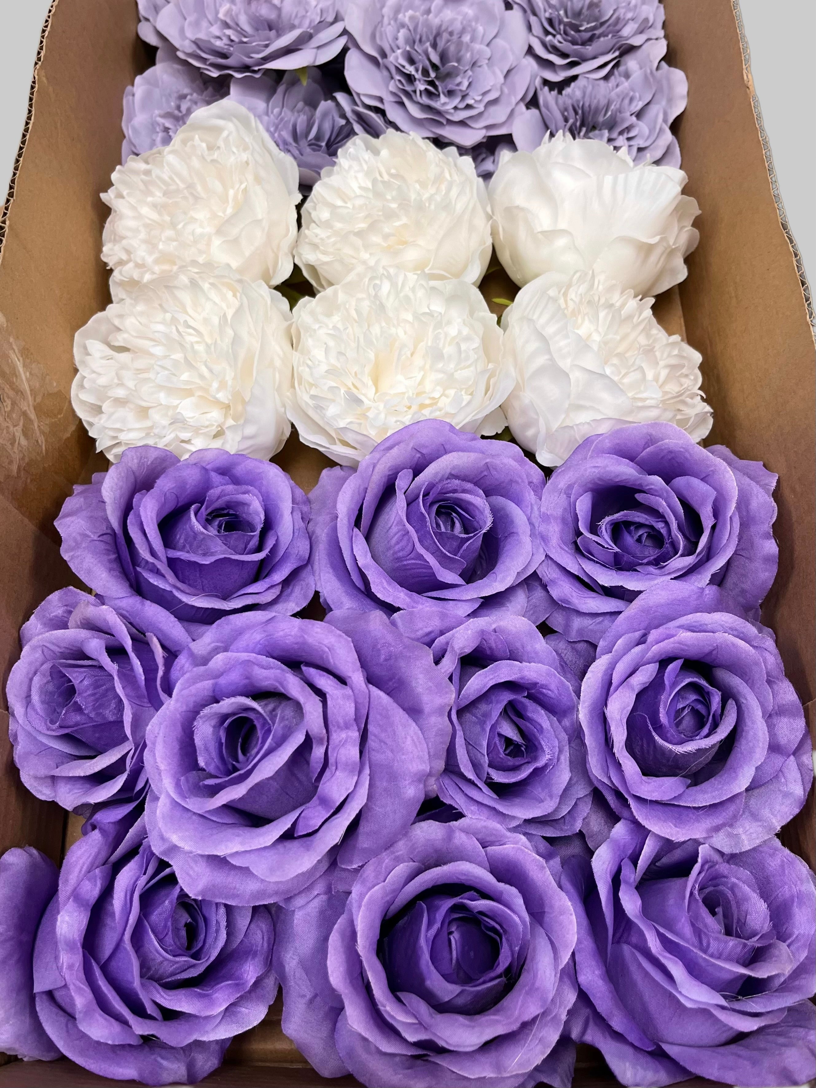 60/70 PCS Artificial Flower Heads (ZS6CE), Mixed Colors for Wedding & DIY Decor