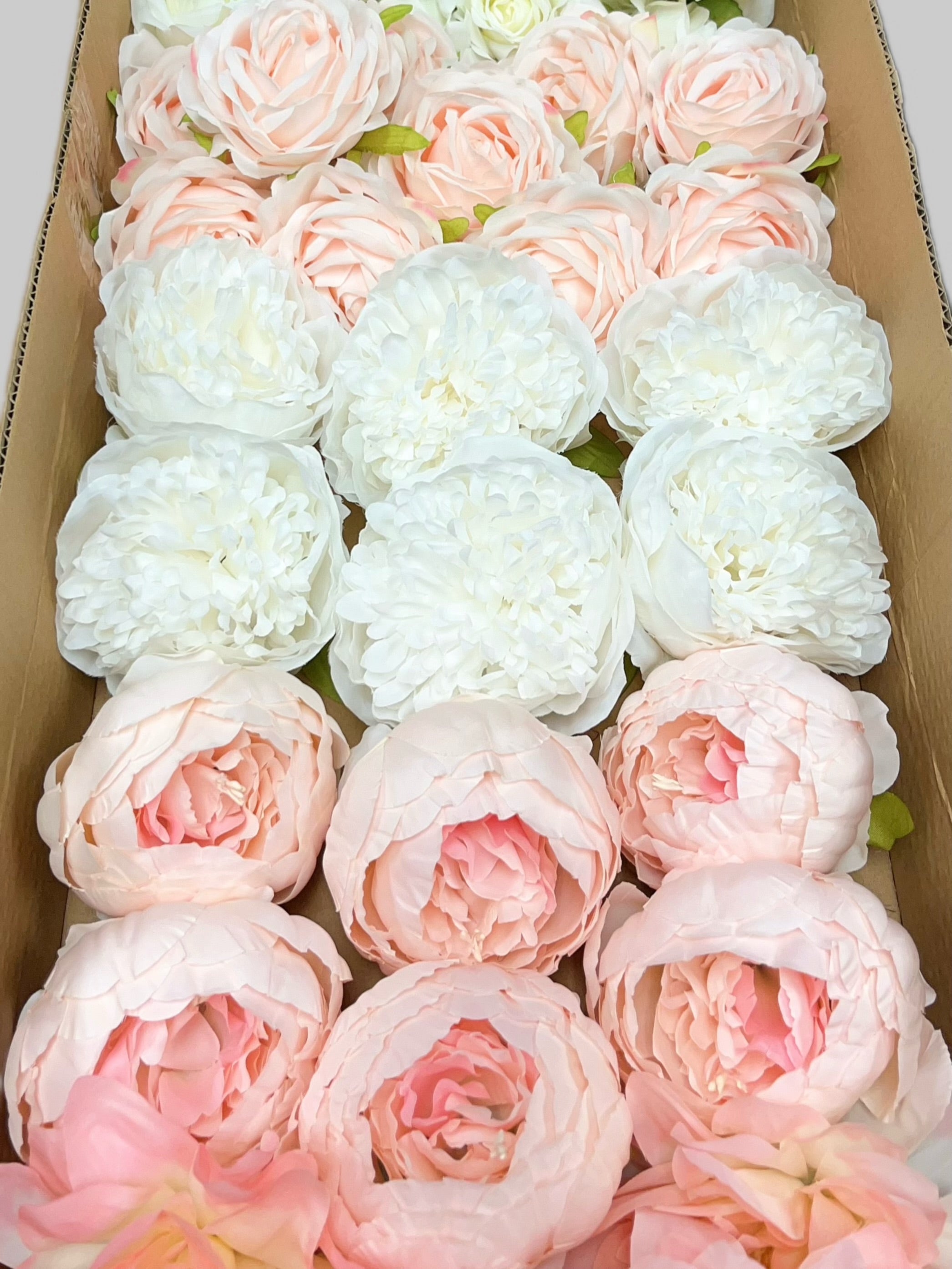 60/70 PCS Artificial Flower Heads (HS8), Mixed Colors for Wedding & DIY Decor
