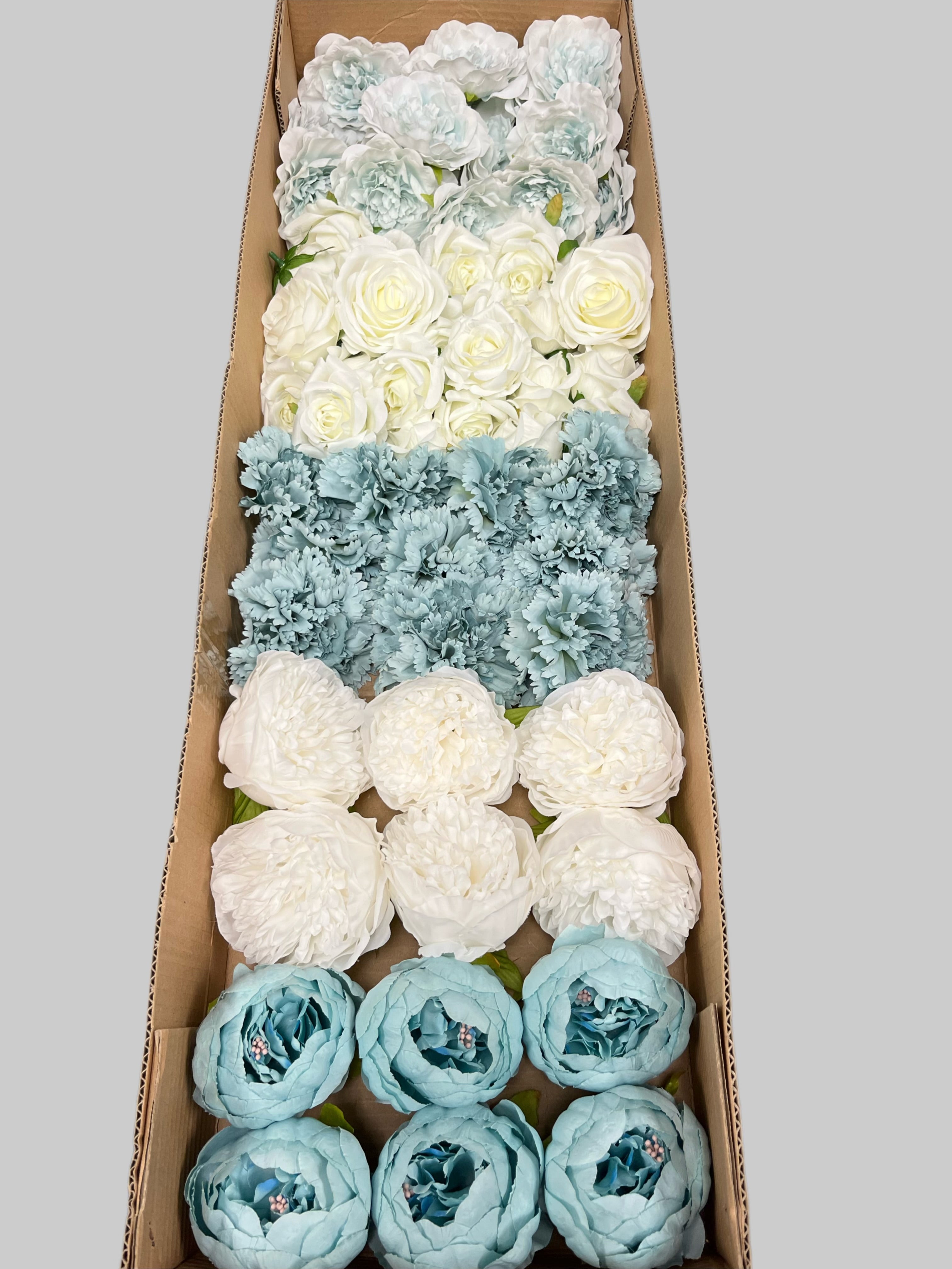 60/70 PCS Artificial Flower Heads (LS8), Mixed Colors for Wedding & DIY Decor