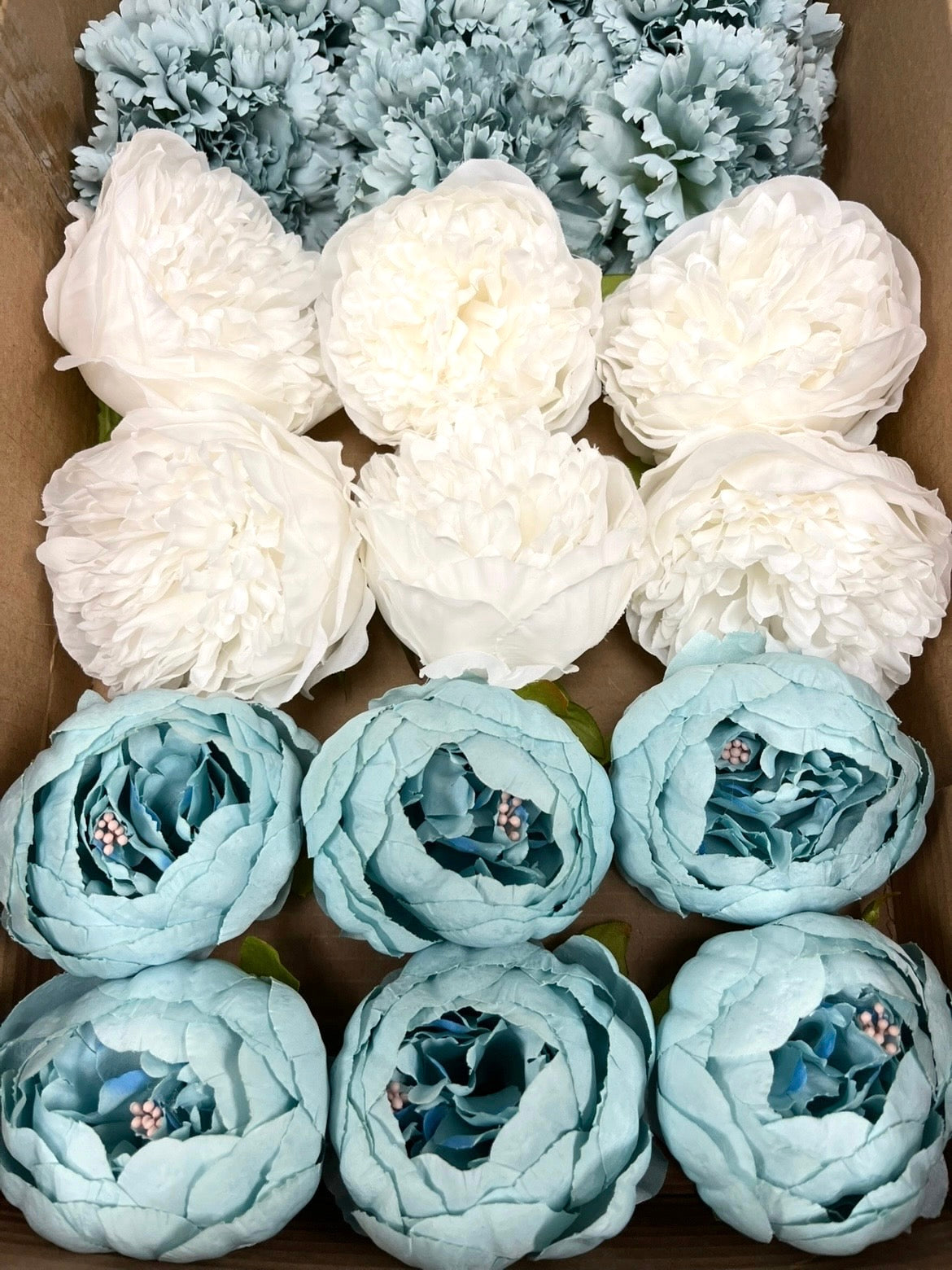 60/70 PCS Artificial Flower Heads (LS8), Mixed Colors for Wedding & DIY Decor