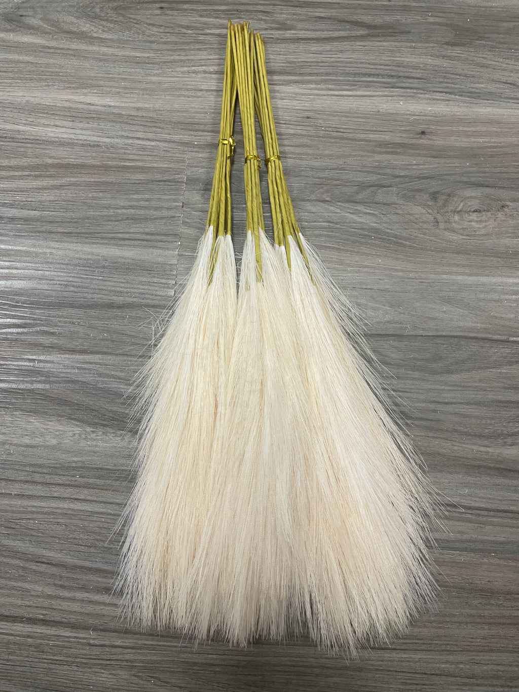 3Bunches/5Bunches Artificial Pampas Grass Stems, Cream/Beige Fluffy Filler for Wedding & DIY Decor (AF7)