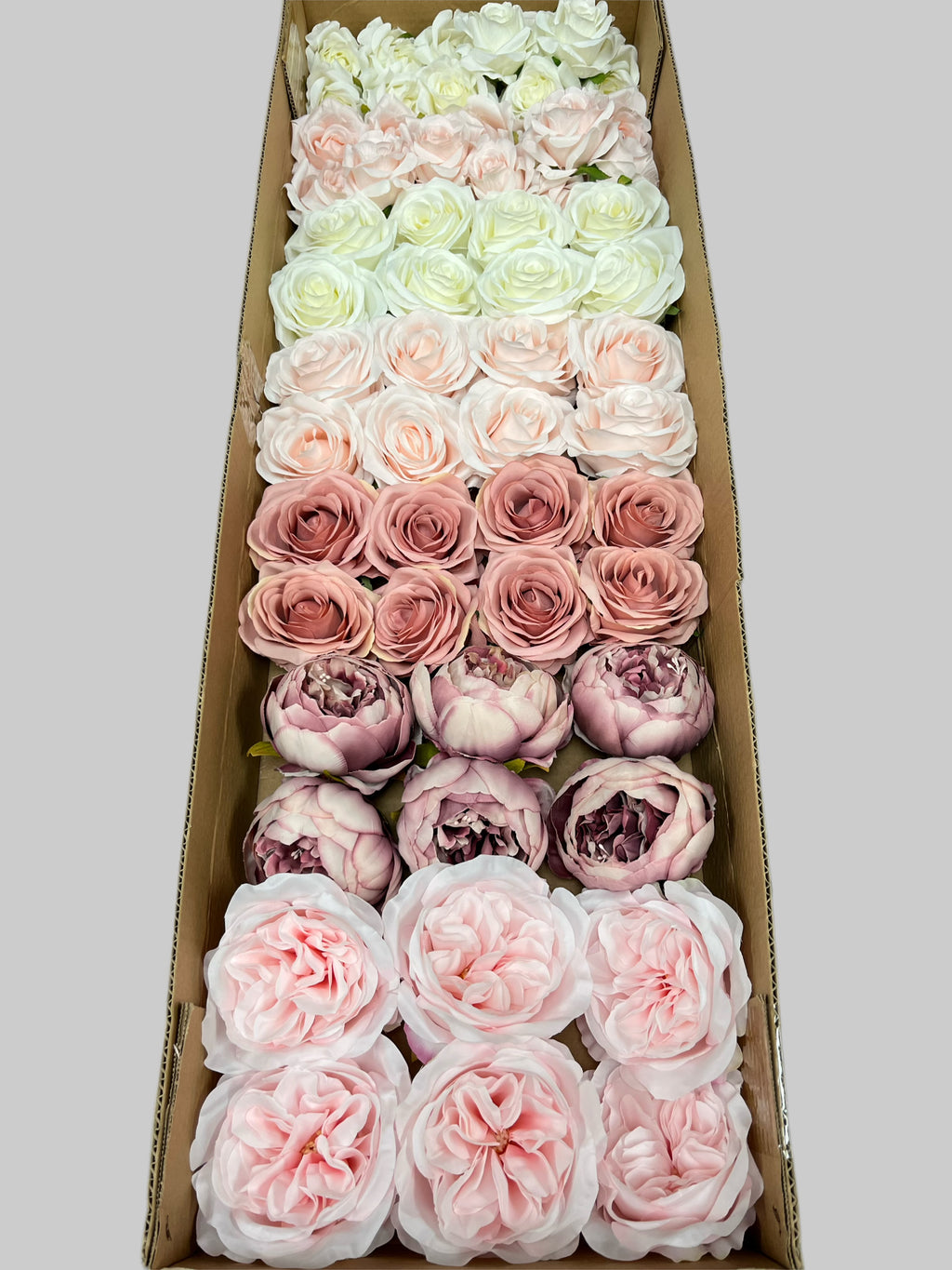 50/60 PCS Artificial Flower Heads (ES6), Mixed Colors for Wedding & DIY Decor