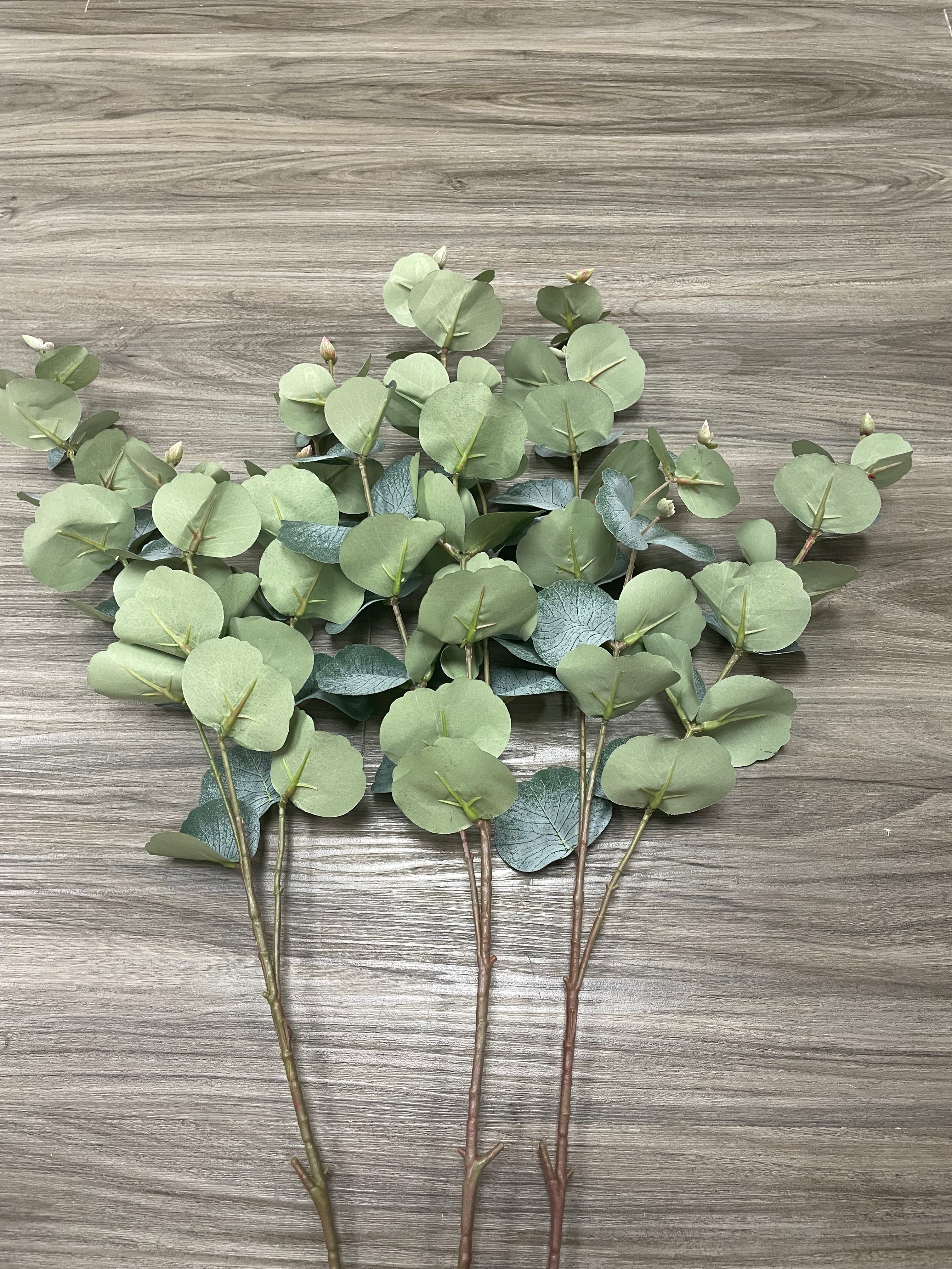 3Bunches/5Bunches Artificial Eucalyptus Stems, Realistic Greenery for Wedding, Bouquets & DIY Decor (AG14)