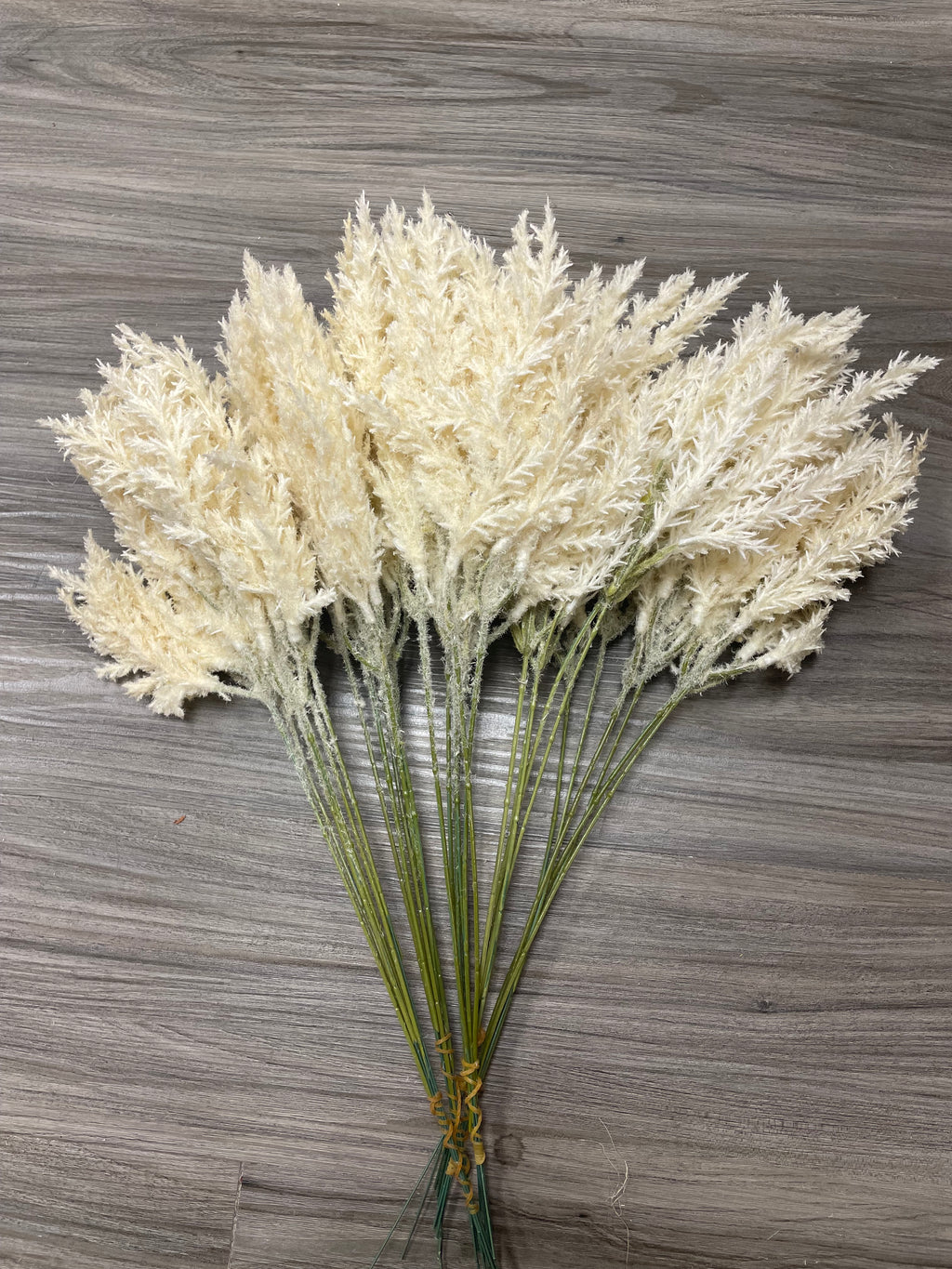 3Bunches/5Bunches Artificial Pampas Grass Stems, Cream White Fluffy Filler, Realistic Dried Look for Wedding & DIY Decor (AF6)