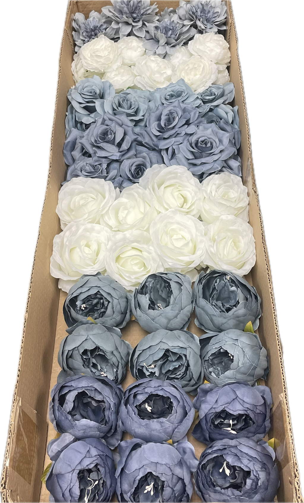 50/60 PCS Artificial Flower Heads (DS4), Mixed Colors for Wedding & DIY Decor