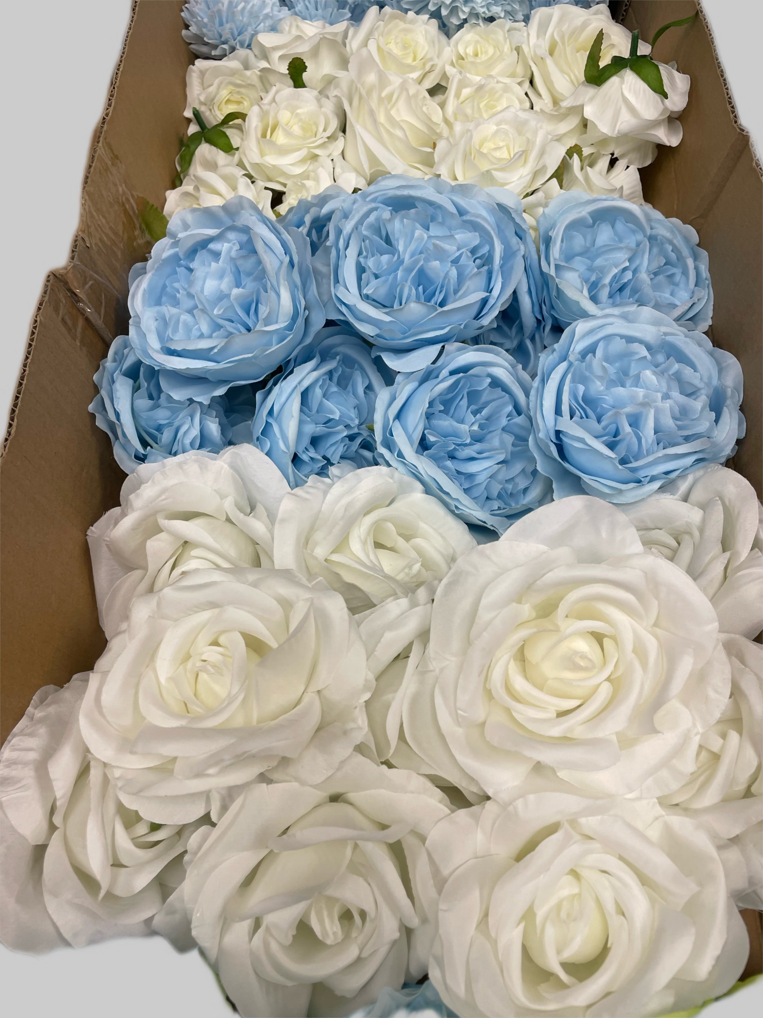 60/70 PCS Artificial Flower Heads (LS6CE), Mixed Colors for Wedding & DIY Decor