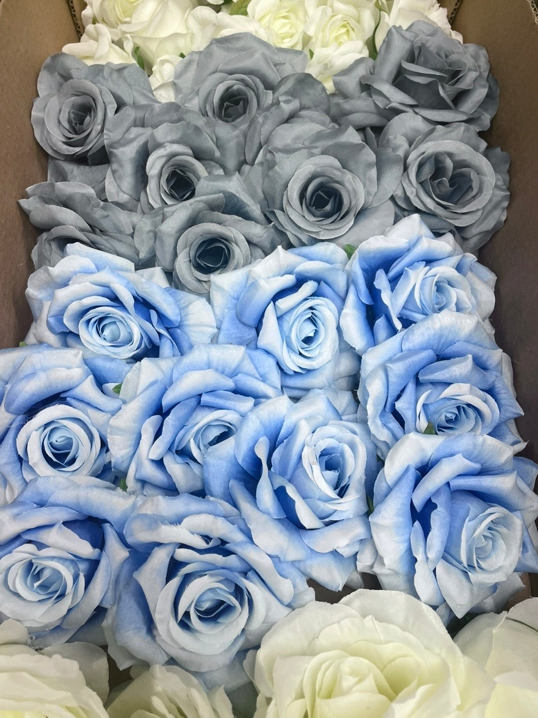 60/70 PCS Artificial Flower Heads(LS3) – Mixed Colors for Wedding & DIY Decor