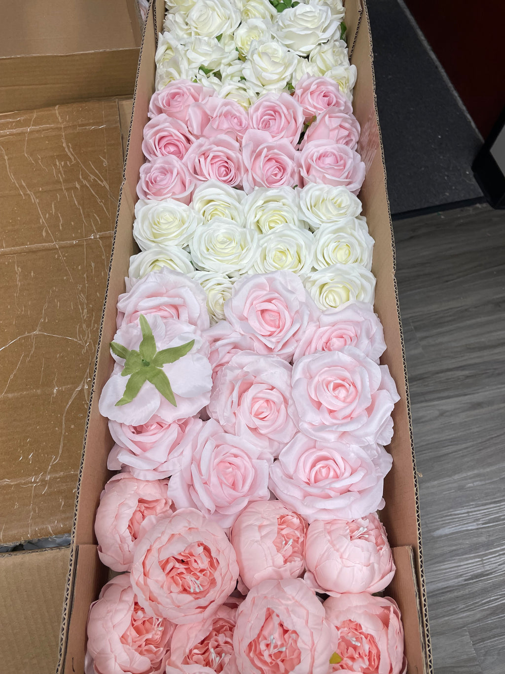 60/70 PCS Artificial Flower Heads(HS7) – Mixed Colors for Wedding & DIY Decor