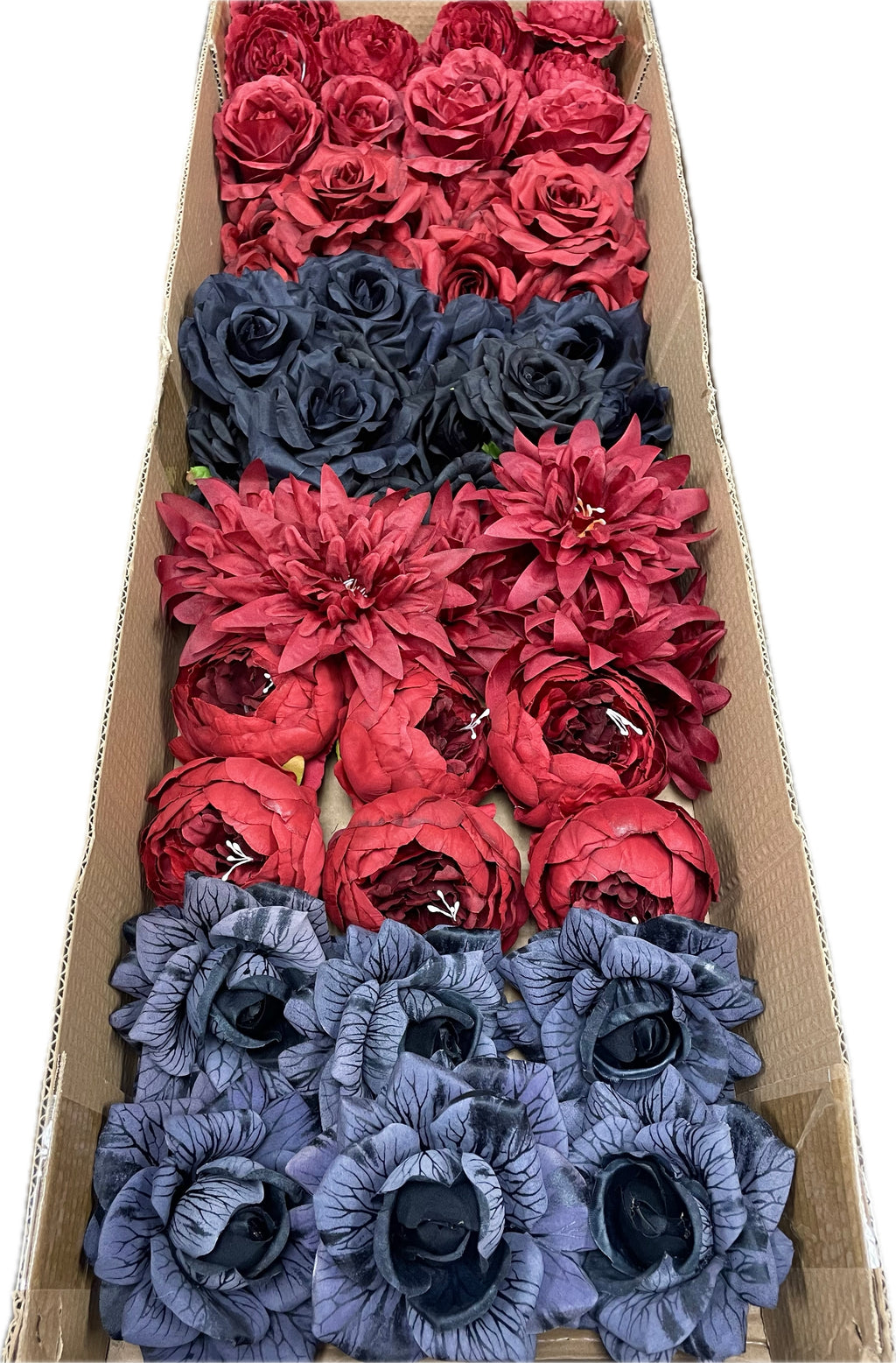 50/60 PCS Artificial Flower Heads (RH2A), Mixed Colors for Wedding & DIY Decor