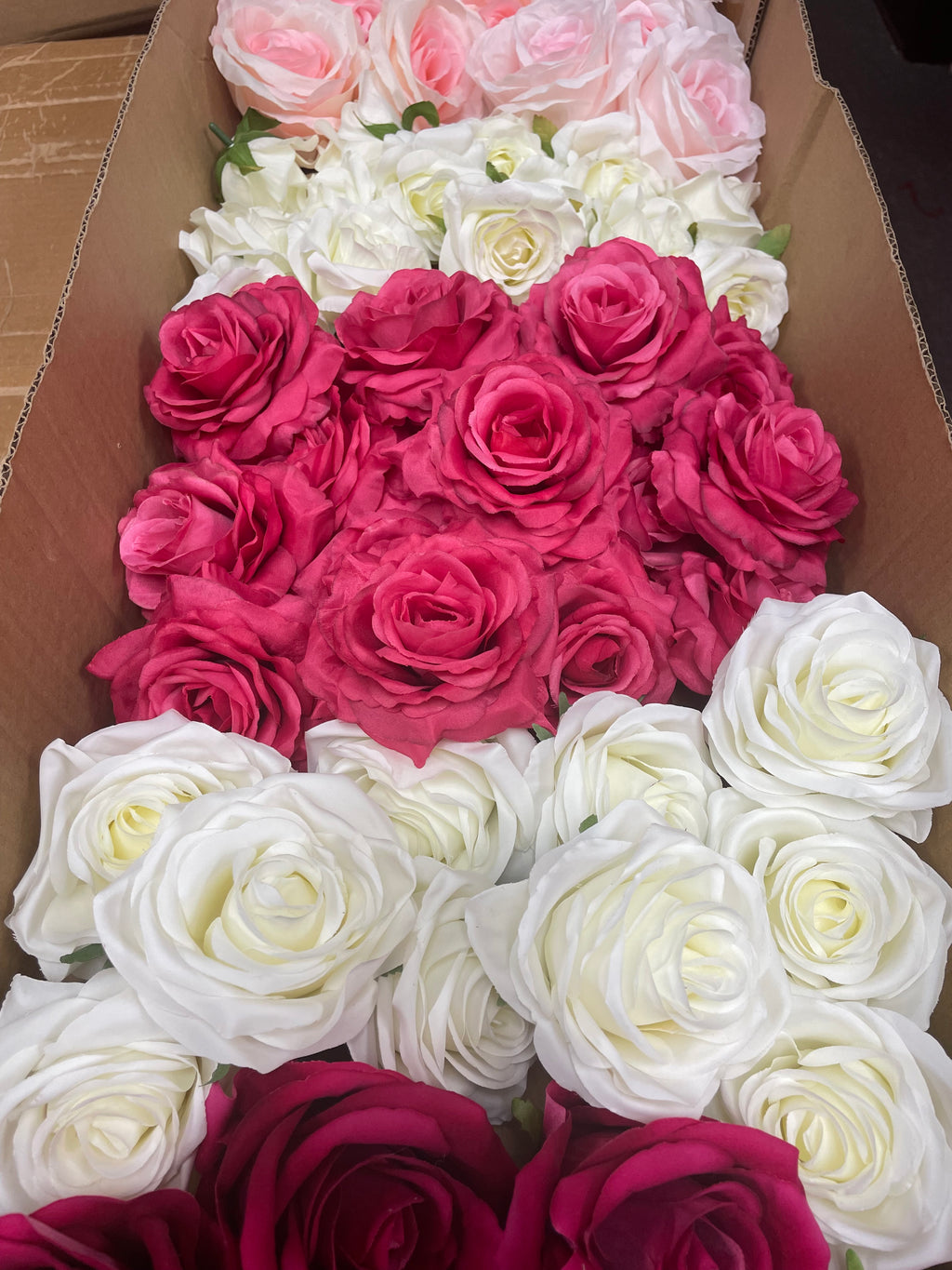 60/70 PCS Artificial Flower Heads (AS5), Mixed Colors for Wedding & DIY Decor