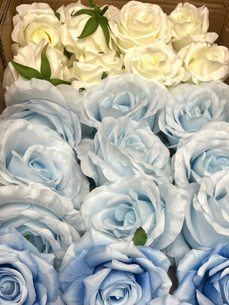 60/70 PCS Artificial Flower Heads (LS3D), Mixed Colors for Wedding & DIY Decor