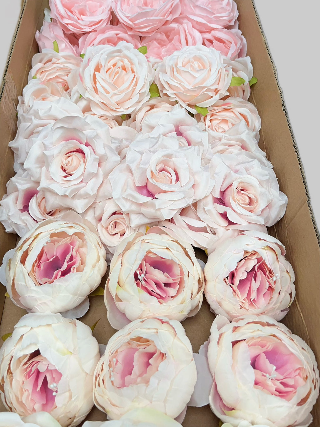 60/70 PCS Artificial Flower Heads (HS11AE), Mixed Colors for Wedding & DIY Decor