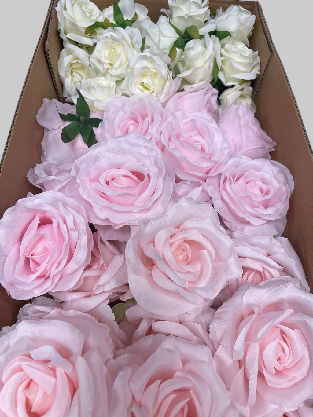 60/70 PCS Artificial Flower Heads (HS3AE), Mixed Colors for Wedding & DIY Decor