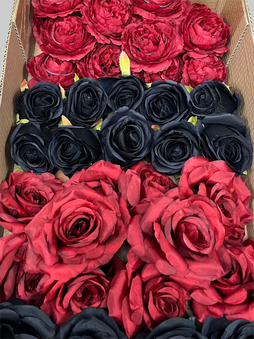 50/60 PCS Artificial Flower Heads (RH1), Mixed Colors for Wedding & DIY Decor