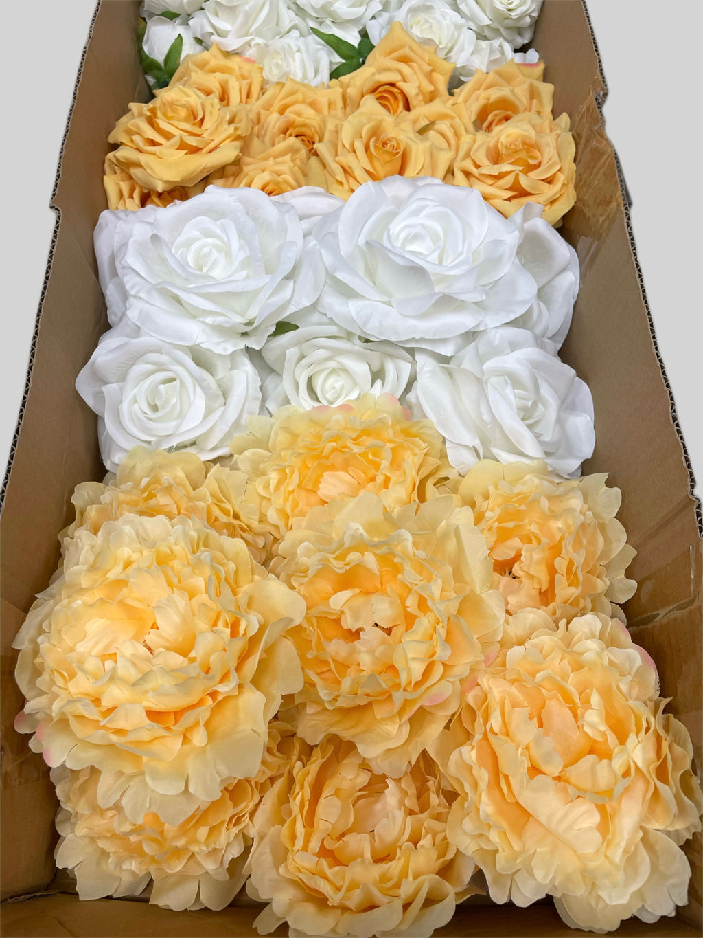 60/70 PCS Artificial Flower Heads (YS2BD), Mixed Colors for Wedding & DIY Decor