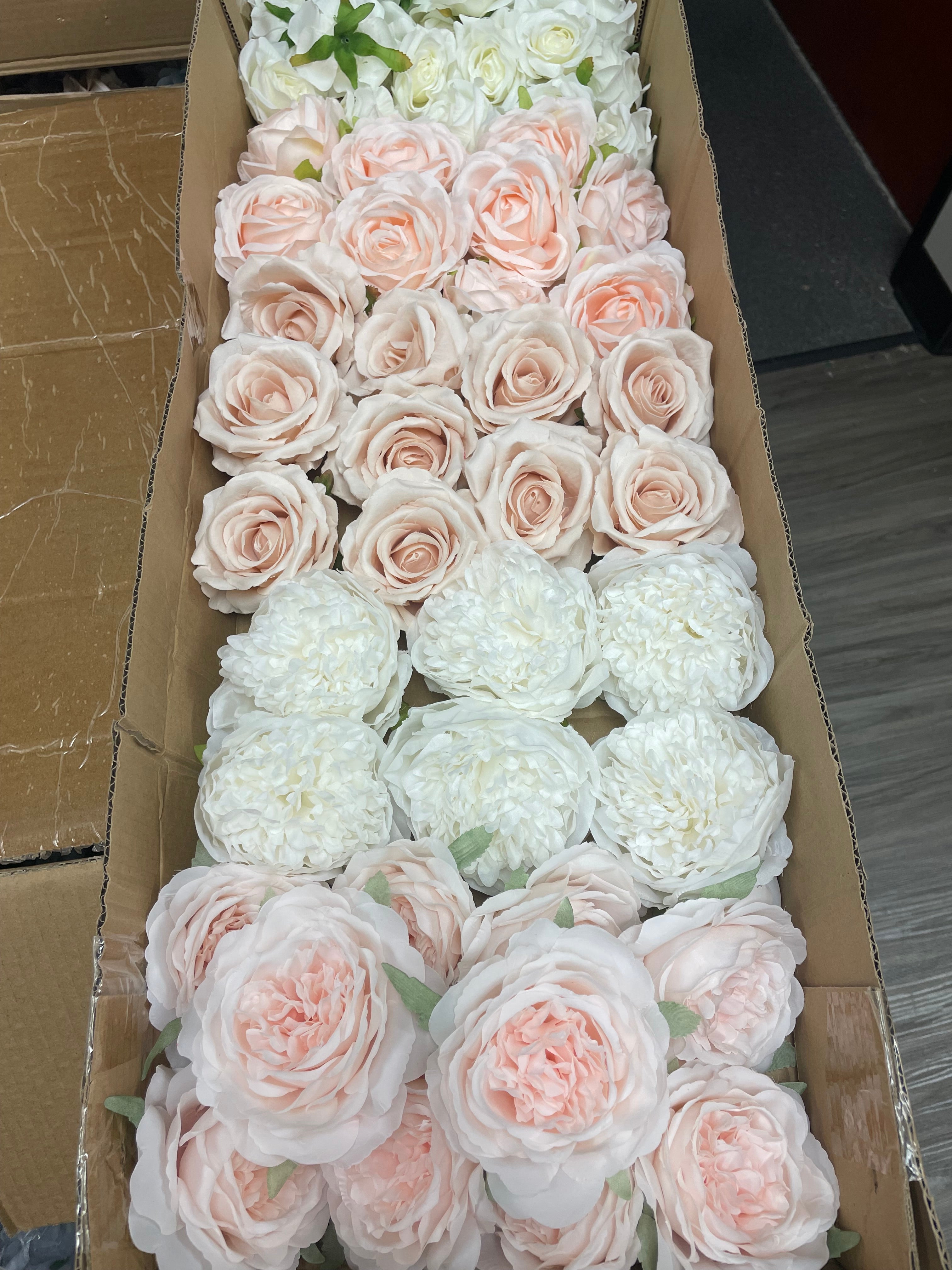 60/70 PCS Artificial Flower Heads(MS2) – Mixed Colors for Wedding & DIY Decor