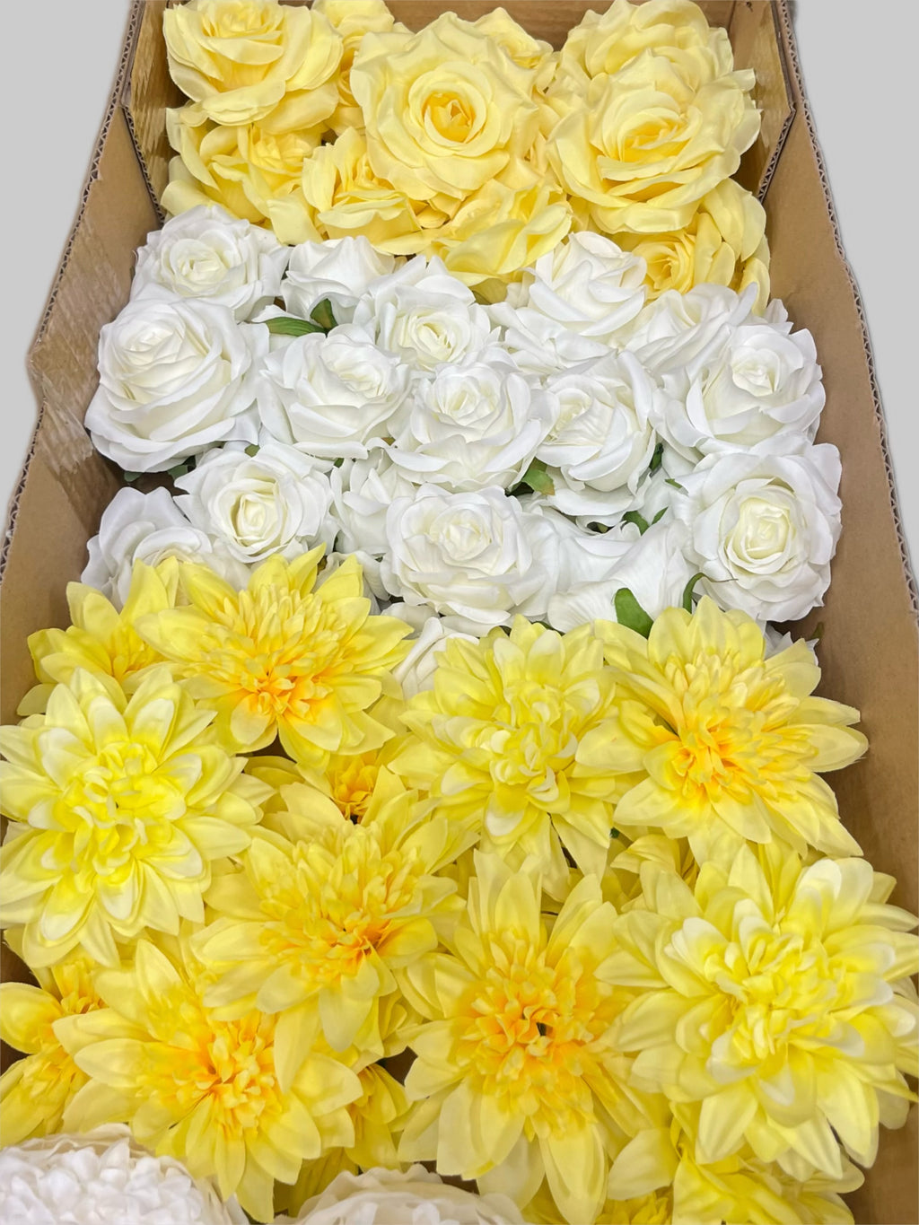 60/70 PCS Artificial Flower Heads (YS5), Mixed Colors for Wedding & DIY Decor