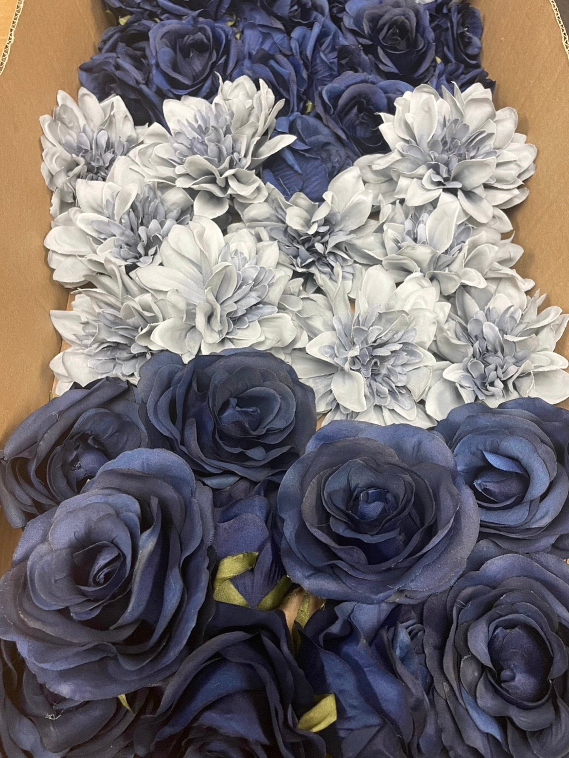 60/70 PCS Artificial Flower Heads (NS2), Mixed Colors for Wedding & DIY Decor