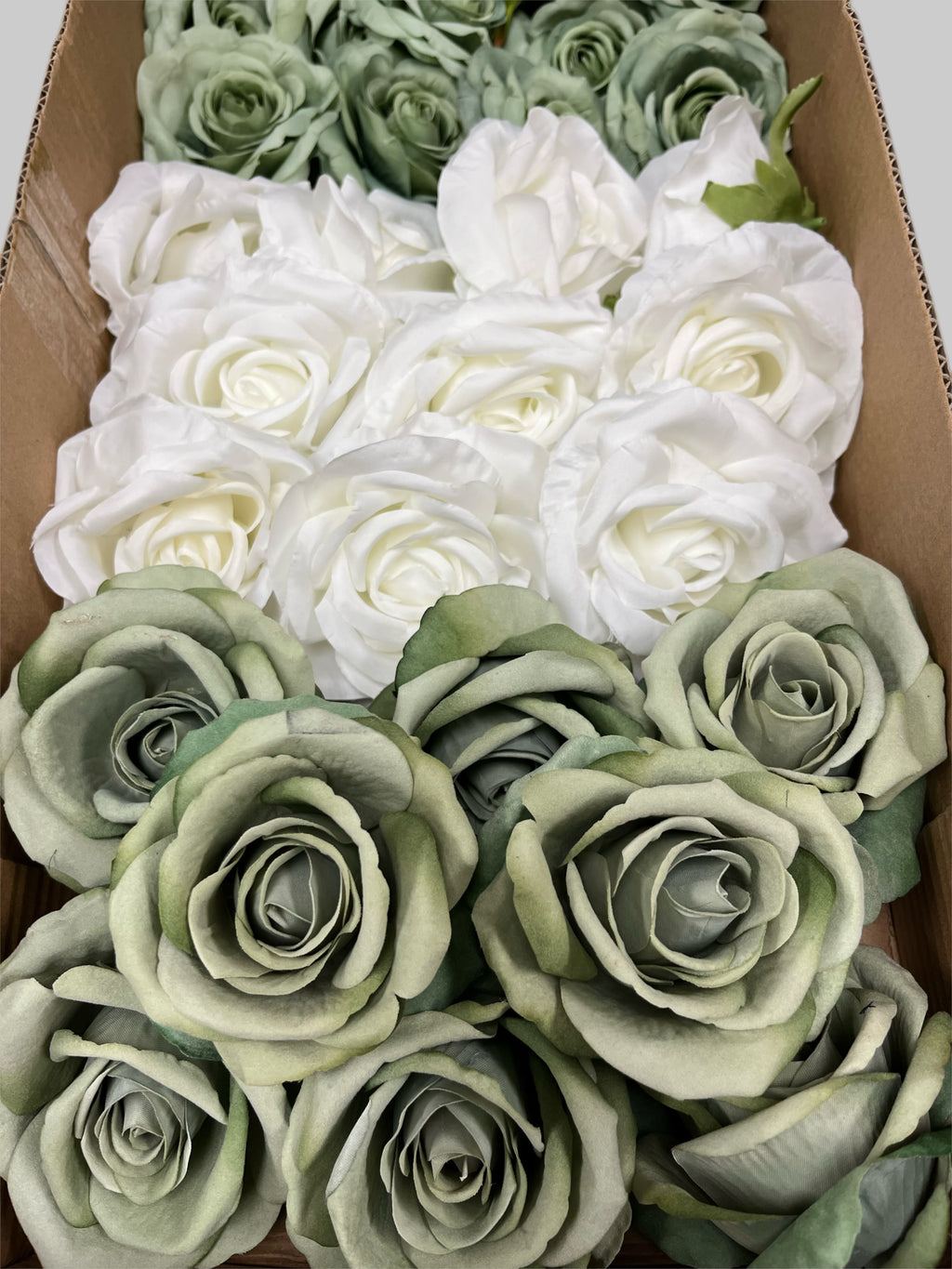 60/70 PCS Artificial Flower Heads (LU2), Mixed Colors for Wedding & DIY Decor