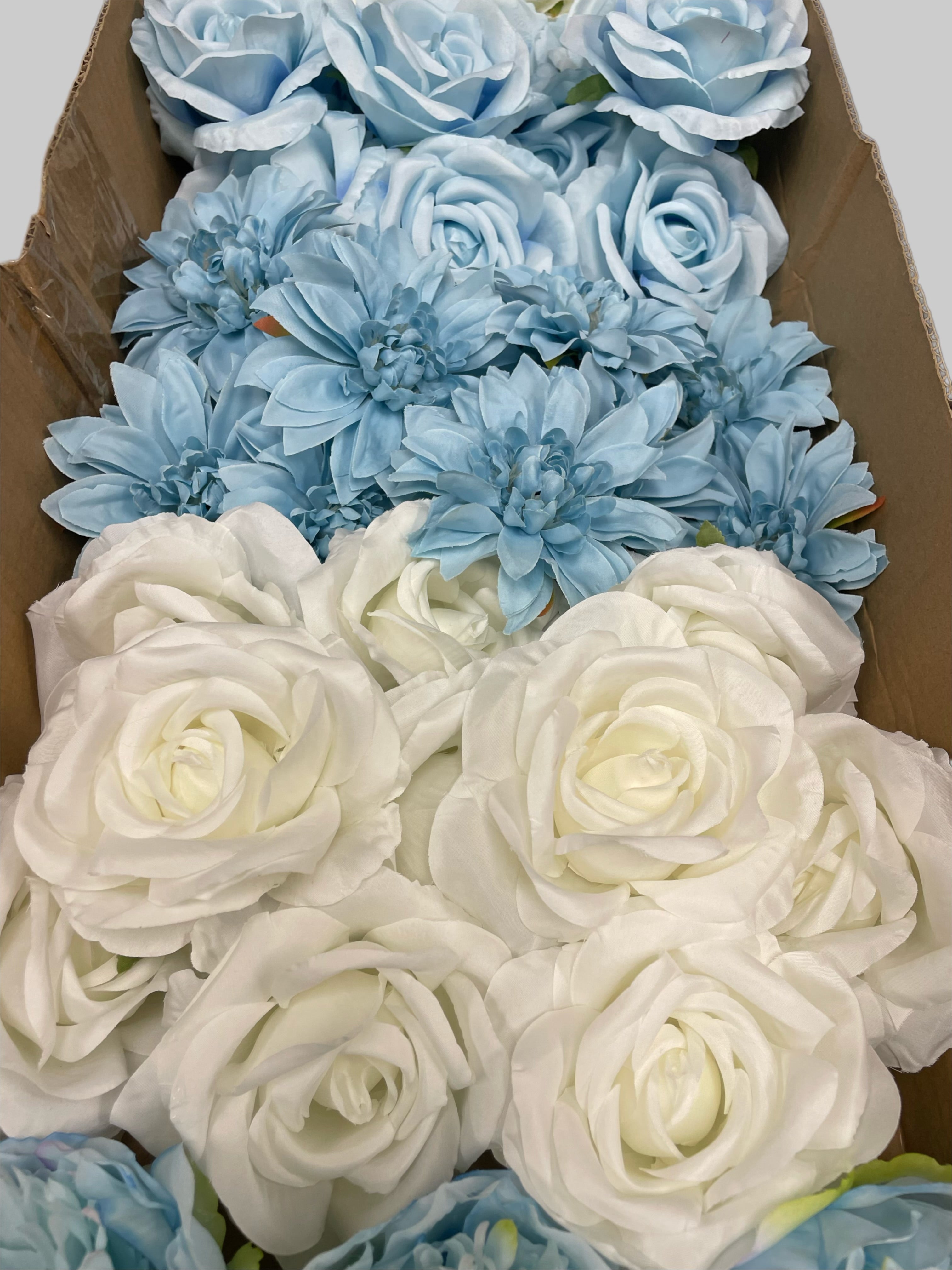 60/70 PCS Artificial Flower Heads (LS6), Mixed Colors for Wedding & DIY Decor