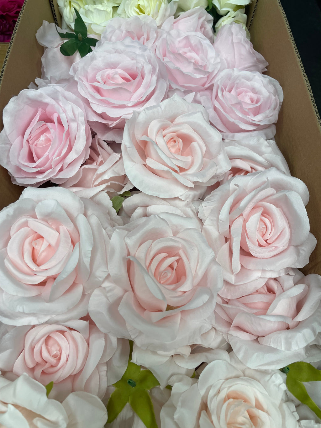 60/70 PCS Artificial Flower Heads (HS4), Mixed Colors for Wedding & DIY Decor