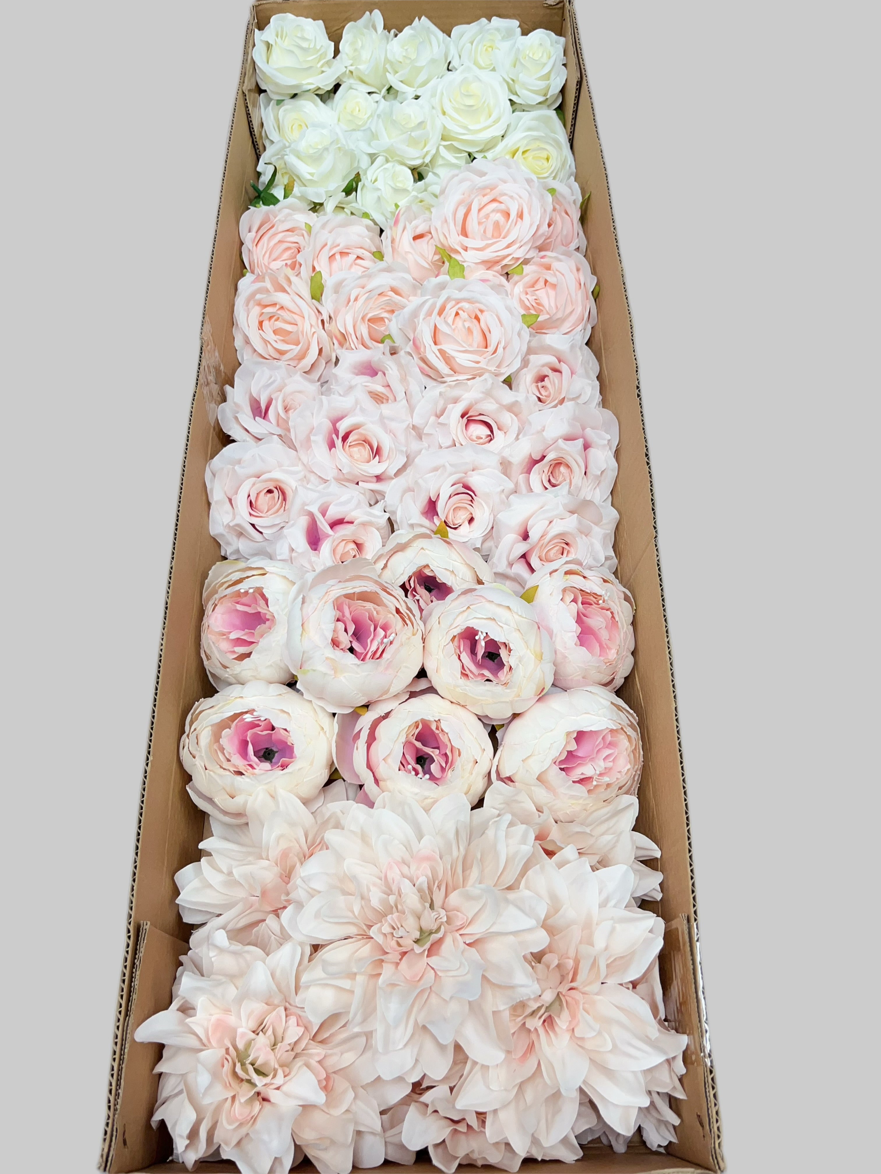 60/70 PCS Artificial Flower Heads (HS11), Mixed Colors for Wedding & DIY Decor