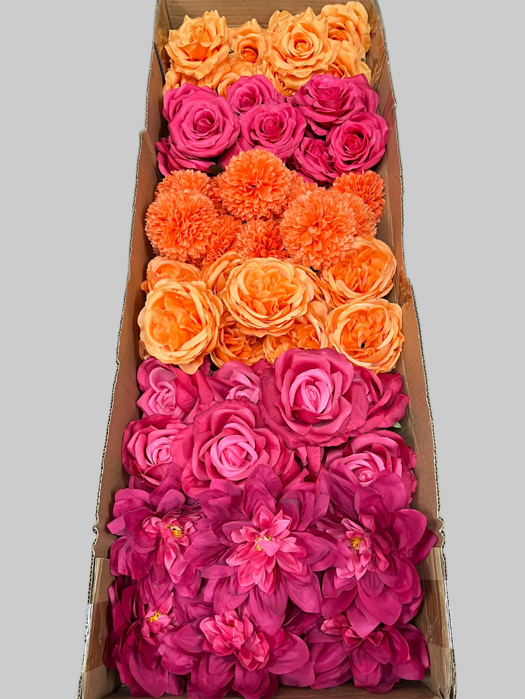 60/70 PCS Artificial Flower Heads (JS6EF), Mixed Colors for Wedding & DIY Decor