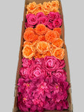 60/70 PCS Artificial Flower Heads (JS6EF), Mixed Colors for Wedding & DIY Decor
