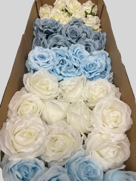 50/60 PCS Artificial Flower Heads(LS3AC), Mixed Colors for Wedding & DIY Decor