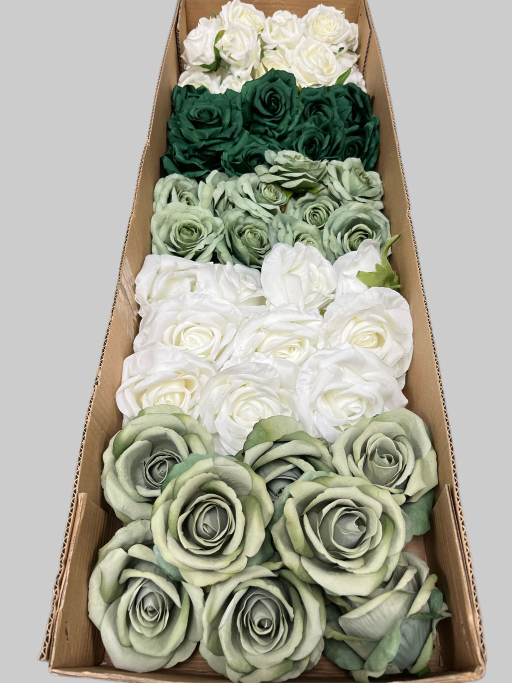 60/70 PCS Artificial Flower Heads (LU2), Mixed Colors for Wedding & DIY Decor